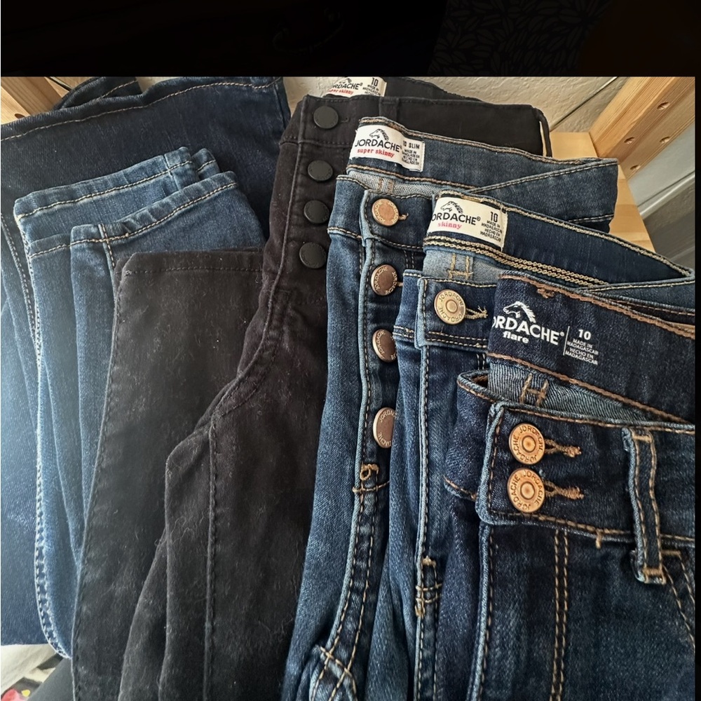 Lot of 4 Jordache Girl's High Rise Jeans size 10